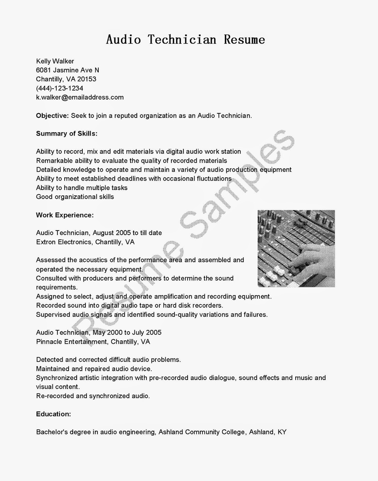Music production cover letter sample